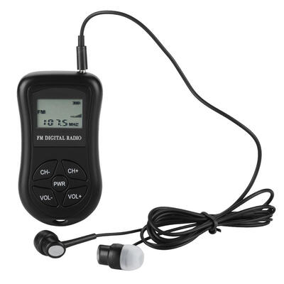 

Greensen LCD Display Portable Digital RadioLCD Display Personal Mini Digital Radio with Earphones Lanyard Portable Digital Radio