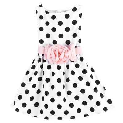 

Kids Children Sleeveless Dot Print Dress Girls Spring Summer Dress