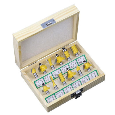 

12pcs Milling Cutter Router Bit Set 8mm Shank Mill Woodworking Wood Cutters Tool for Floor Handmade Engraving Cutting