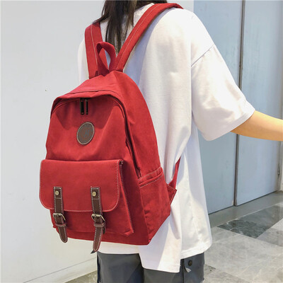 

Schoolbag female Korean Harajuku ulzzang college student backpack high school sen junior high school campus ins wind backpack
