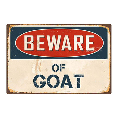 

Toponeto BEWARE Of Metal Sign Flag Plaque Bar Club Cafe Garage Wall Decor Art