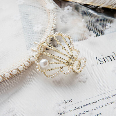 

Hair Accessories For WomenCute Pearl Decoration Hair Clips Shell Starfish Hollow Design Women Hair Clips