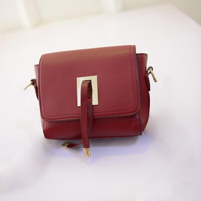 

Fashion Women Crossbody Bag Flap Top Metal Block Straps Zipper Small Shoulder Bag