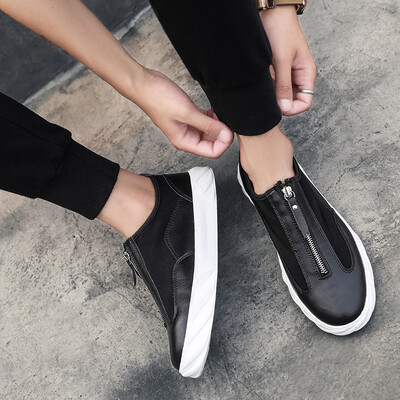 

Small white shoes male Korean version of the trend of shoes breathable wild tide shoes mens casual shoes a pedal increased lazy shoes