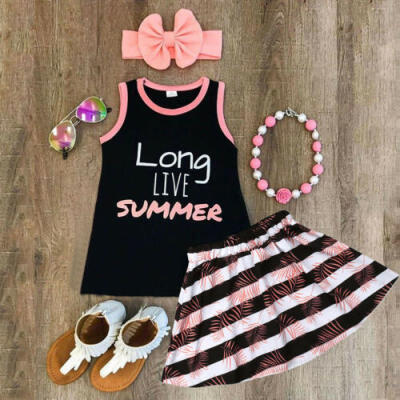 

Summer Baby Kids Girls Toddler Tank Top VestShort Pants Outfits Clothes Set UK