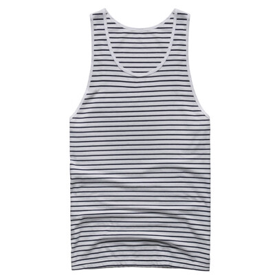 

Mens Summer Sleeveless Casual Striped Gym Sports Slim Fit Vest Tank Tops T-Shirt