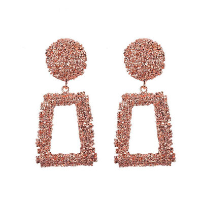 

Fashion Women Party Gift Jewelry Geometry Square Shape Dangle Stud Earrings