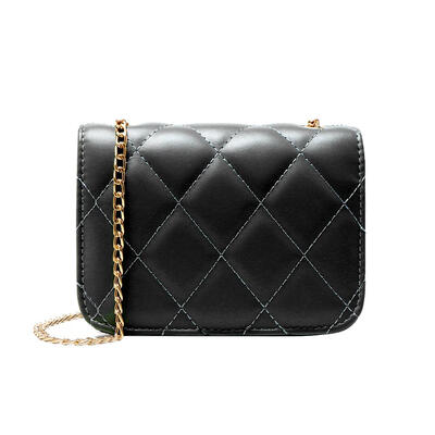 

Solid Color Lattice Shoulder Handbags Women Leather Chain Crossbody Bags