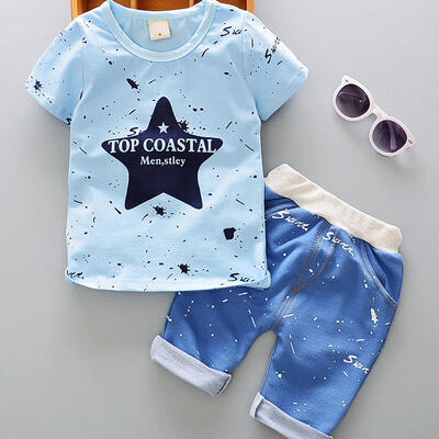 

Kozart Baby Clothing Baby Boys Sets Childrens Clothes Sets Toddler Suit With Star Letter Pattern