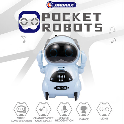 

939A Pocket Robot Talking Interactive Dialogue Voice Recognition Record Singing Dancing Telling Story Mini Robot Toy