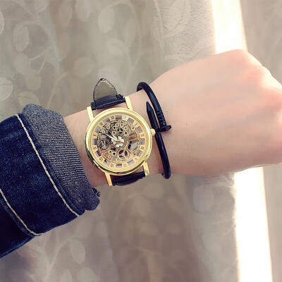 

New Luxury Double-sided Hollow Watch Mens Watch Fashion Trend Gold Watch Mens Watch Mens Unique Watch Couple Table