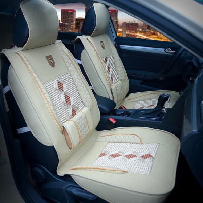 

New 3D leather four seasons pad car seat four seasons universal autumn&winter car seat cushion factory direct sales Random hea