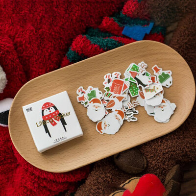 

100 Pcs\Pack Christmas Holiday Santa Claus Paper Stickers Diary Scrapbooking Label For Gift WrappingBullet JournalDay Planner