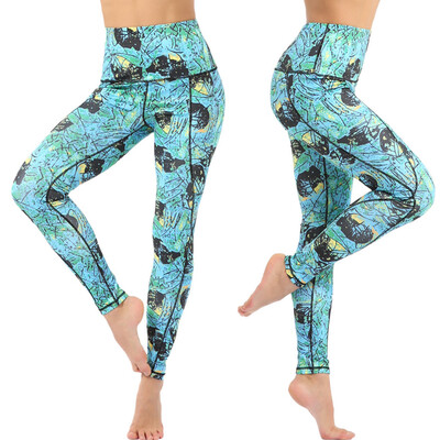 

Tailored Women Casual Print Pocket High Waist Yoga Legging Running Sports Pants Trouser