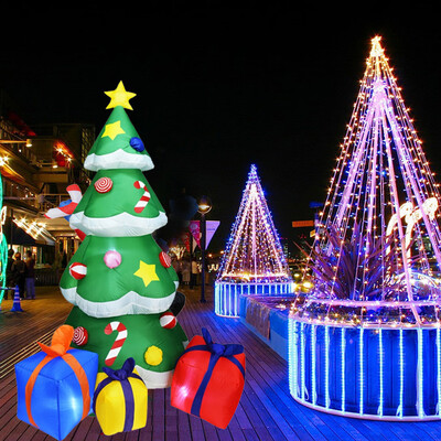 

Siaonvr Inflatable LED Lit Christmas Tree & Presents Lawn Yard Decoration 68
