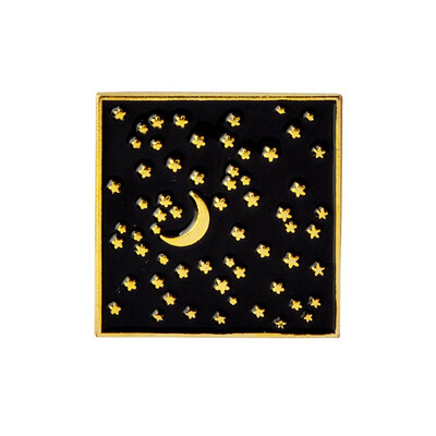

Dark Moon Star Mountain Hand Badges Gothic Design Enamel Brooches Pins Black New Brooches & Pins