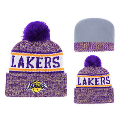 

NBA Basketball League Lakers Los Angeles Lakers New Era New York Yihua Knitted Wool Baseball Cap