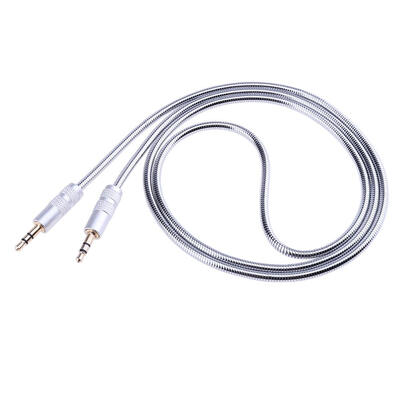 

35mm Male To 35mm Male Round Thread Bradied Car Stereo Audio Cable Cord