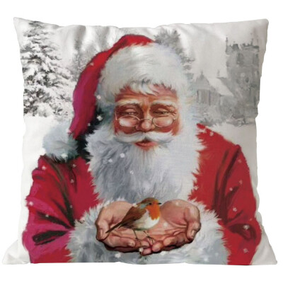 

Tailored Merry Christmas Pillow Cases Linen Sofa Cushion Cover Home Decor Pillow Core