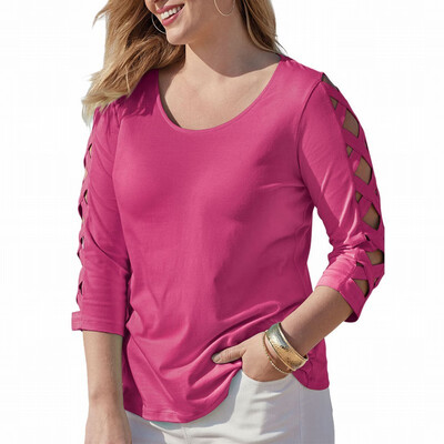 

Plus Size fat womens bottoming T-shirt autumn solid color long-sleeved shirt womens