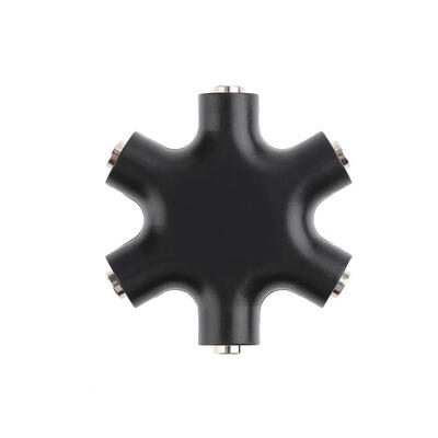 

35mm Jack 6 Way Multi Port Hub Aux Headphone Splitter Audio Cable Adapter