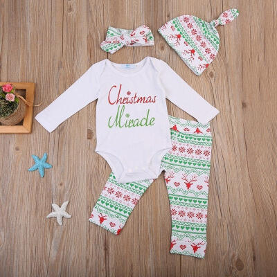 

Christmas Newborn Baby Boys Girls Long Sleeve Romper Boho Pants Outfits Clothes