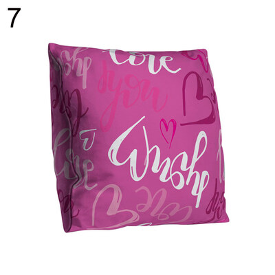 

Love Letter Square Throw Pillow Protector Case Cushion Cover Car Sofa Bed Decor