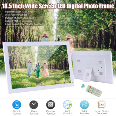 

185" Wide Screen 1366 768 High Resolution LED Digital Photo Frame Digital Album with Remote Control Motion Detection Sensor Sup