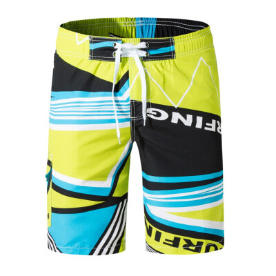 

Tailored Men Spring Summer Print Trunks Board Quick Dry Beach Surfing Running Short Pant