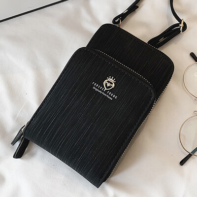 

2019 new single shoulder oblique cross Korean version of simple personality multifunctional mobile phone bag lady wallet mini bag