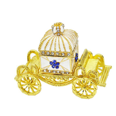

Rhinestone Carriage Jewelry Storage Box Handmade Trinket Wedding Gift Boxes