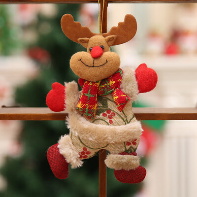 

〖Follure〗2 PC Christmas Ornaments Gift Santa Claus Snowman Reindeer Toy Doll Hang