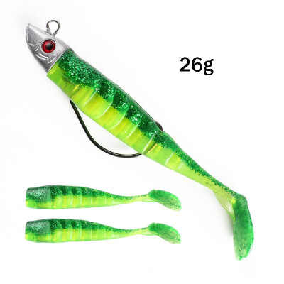 

New Soft Jig Fish Lead Head Fishing Lure 100mm154g 120mm26g Jigging Soft Bait Fishing Tackle For Ice Fishing Saltwater Fresh