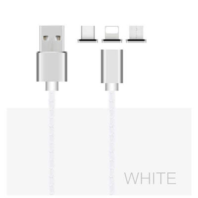 

Practical 3In1 Magnetic Data Cable Reversible Type-C Fast Charging Line For Android IOS Mobile Phone -2m