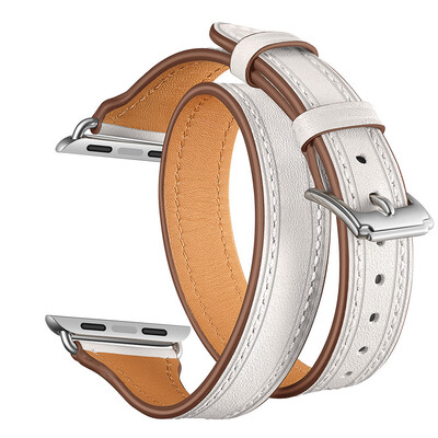 

〖Follure〗Double Tour Leather Accessory Band Replacement Bracelet For Apple Watch 4 40mm