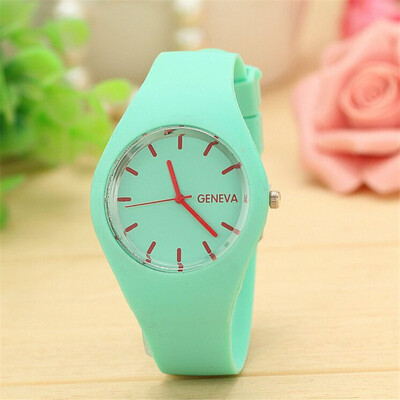 

Geneva watch thin section jelly watch sports watch candy color silicone strap Europe&the United States explosion models