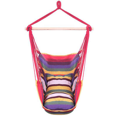 

Household Multi Color Unique Cotton Canvas Hanging Rope Chair With Pillow