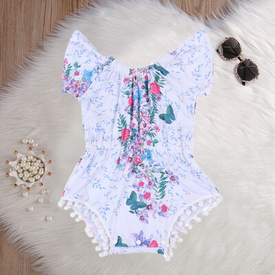 

Baby Girls Newborn Floral Clothes Cotton Romper Bodysuit Cotton Romper Summer Outfits
