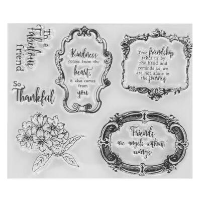 

DIY Silicone Clear Stamps Friend Blessing ScrapbookPhoto Album Craft Decor