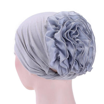 

Muslim Hijab Turban Arabic Head Scarf Flower Women Chemo Cap Cotton Bandana