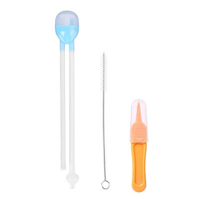 

3pcs Safety Baby Nasal Aspirator Set Anti-reflux Silicone Snot Cleaner