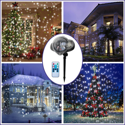 

Gobestart Snowfall Snow Flake Christmas Outside House LED Projector Light Project Decor