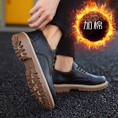 

Autumn new low help wolf Martin boots plus velvet shoes mens shoes shoes