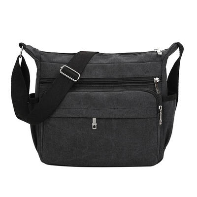 

Men Travel Solid Retro Shoulder Bags Zipper Casual Crossbody Messenger Bag