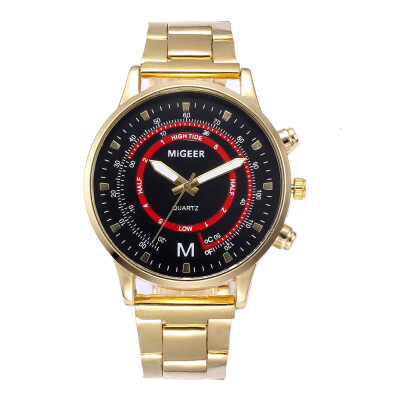 

Gobestart Men Business Stainless Steel Strap Sports Fashion Watch Simulated Quartz Watch