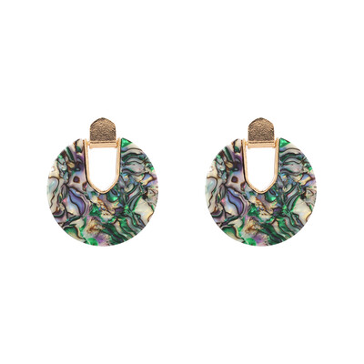

2019 Colorful Resin Acrylic Round Circle Dangle Earrings Women Unique Design Shape Statement Earrings Wedding Brincos Jewelry