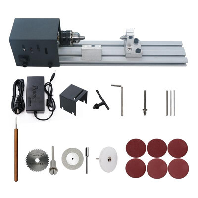 

Mini Lathe Beads Polisher Machine Woodworking Craft DIY Rotary Tool Universal Set