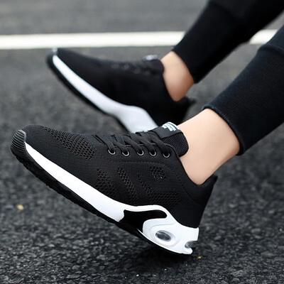 

Sports shoes mens flying mesh mens shoes summer breathable wild casual mens lightweight soft bottom couple running shoes
