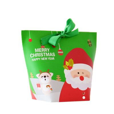 

Toponeto Christmas Paper Gift Bag Candy Carrier Xmas Present Candy Cookies Boxes