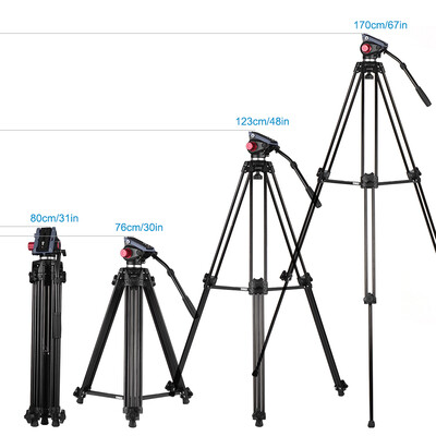 

Andoer Professional Aluminum Alloy Camera Video Tripod Panorama Fluid Hydraulic Head Ballhead for Canon Nikon Sony DSLR Recorder D